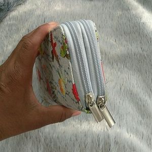 Butterfly applique PU leather ruched handbag